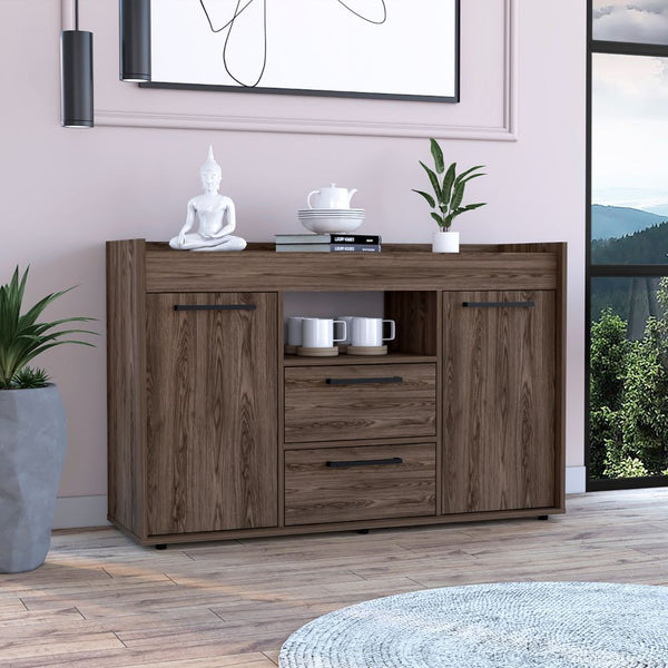 2-Drawer Sideboard Dark Walnut